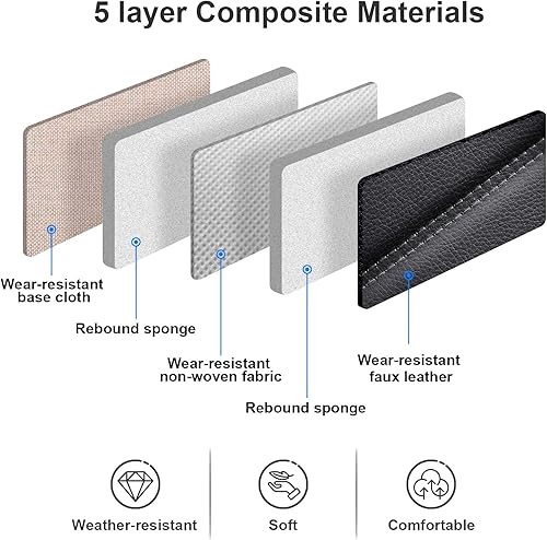 Miniatura 2 de Fundas universales de asiento de coche para vehículos de 5 asientos, cobertura completa, cojín de asiento delantero y trasero, protector de asiento