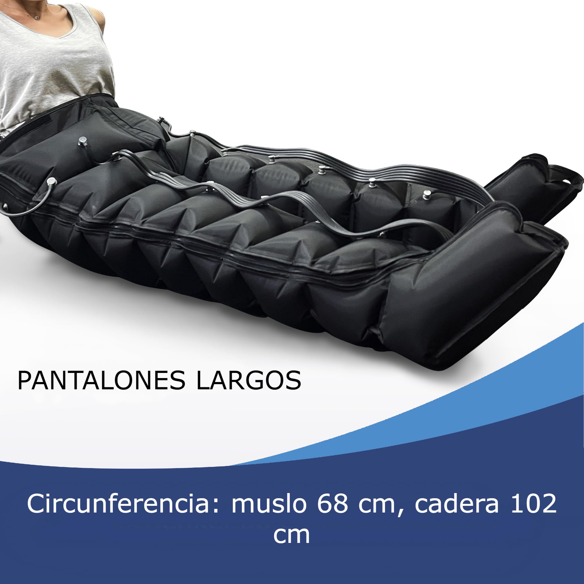 Dinamicamed® Estensori per Pantalone Lungo da Pressoterapia – Coppia di Estensori Compatibili con Dinamicamed Pantaloni per Gambe, Glutei e Addome PRO o PREMIUM