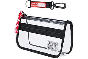 Rough Enough Clear Pencil Pouch Case Bag for Girls Kids School Stationary