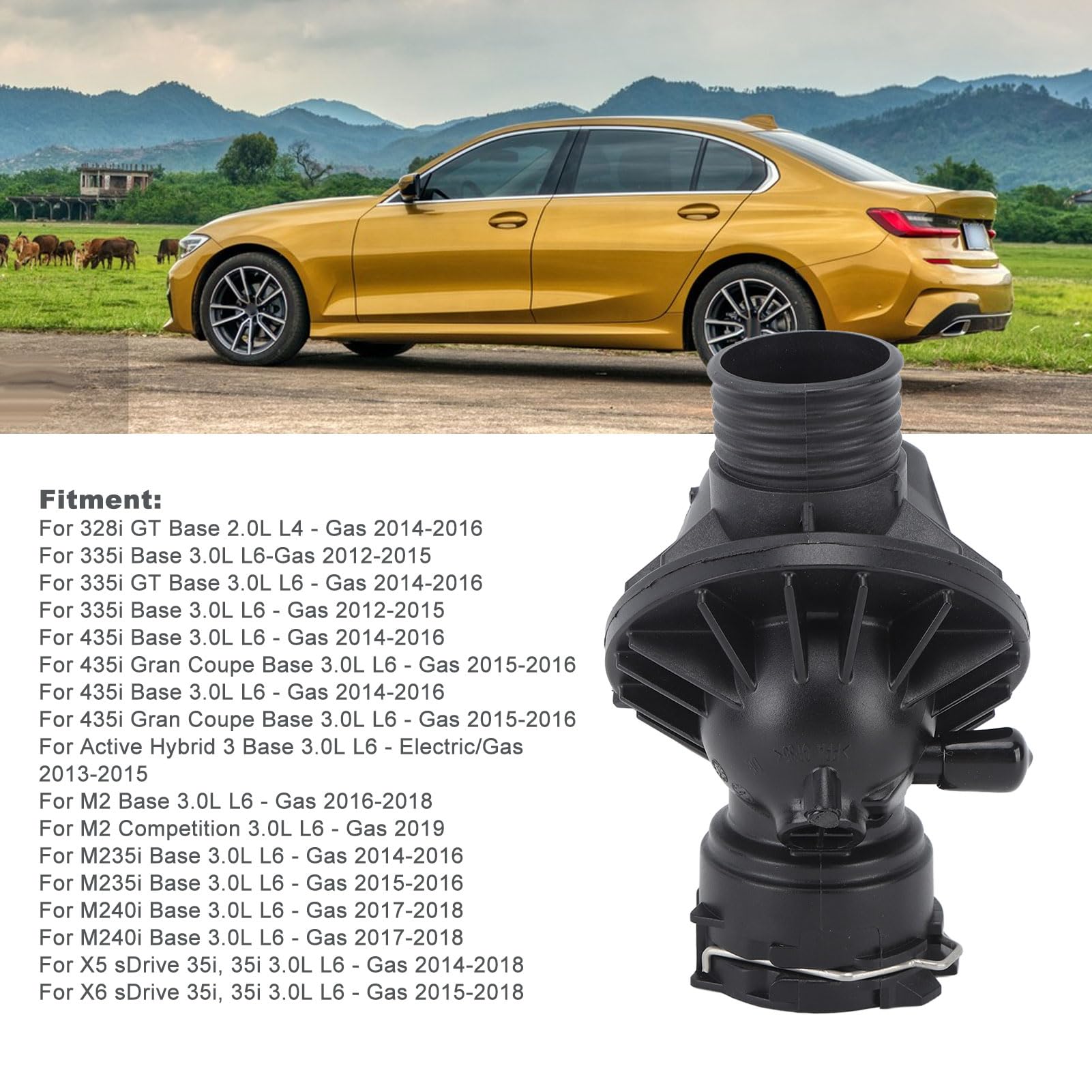 Thermostat de Liquide de Refroidissement du Moteur de Voiture 11537598865 ALLIME D'ALIME ALLIAME Durable Résistante d'usure Haute résistance Facile à Installer Remplacement idéal