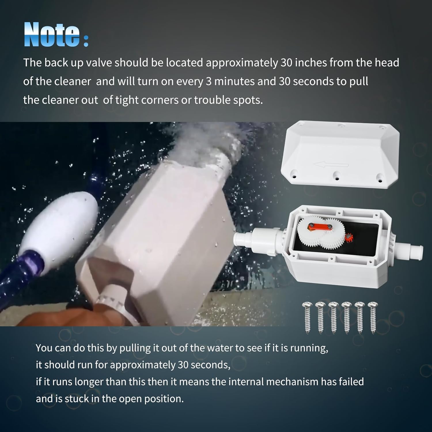E10 Back-Up Valve Compatible with Pentair Kreepy Krauly Automatic Pool Cleaner,Fit for Legend 3 & 4 Wheel Platinum and Platinum Truck Series Pressure Side Automatic Pool Cleaners