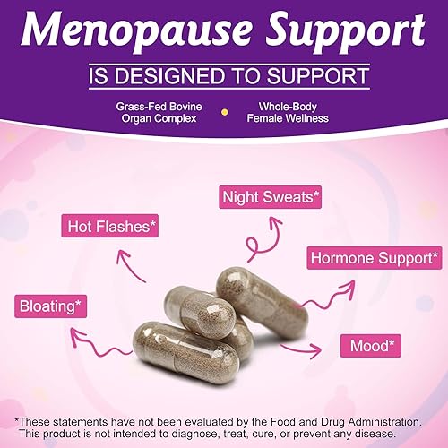 Miniatura 6 de Suplemento de órgano de carne de res para mujeres, cápsulas de hígado de res alimentadas con pasto natural, apoya el equilibrio hormonal femenino,