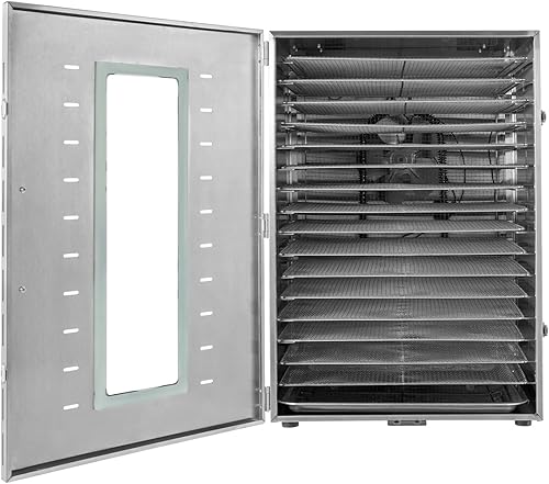 Miniatura 4 de Deshidratador de alimentos de 16 bandejas para carne seca de acero inoxidable de 1500 W, máquina deshidratadora comercial de alimentos con