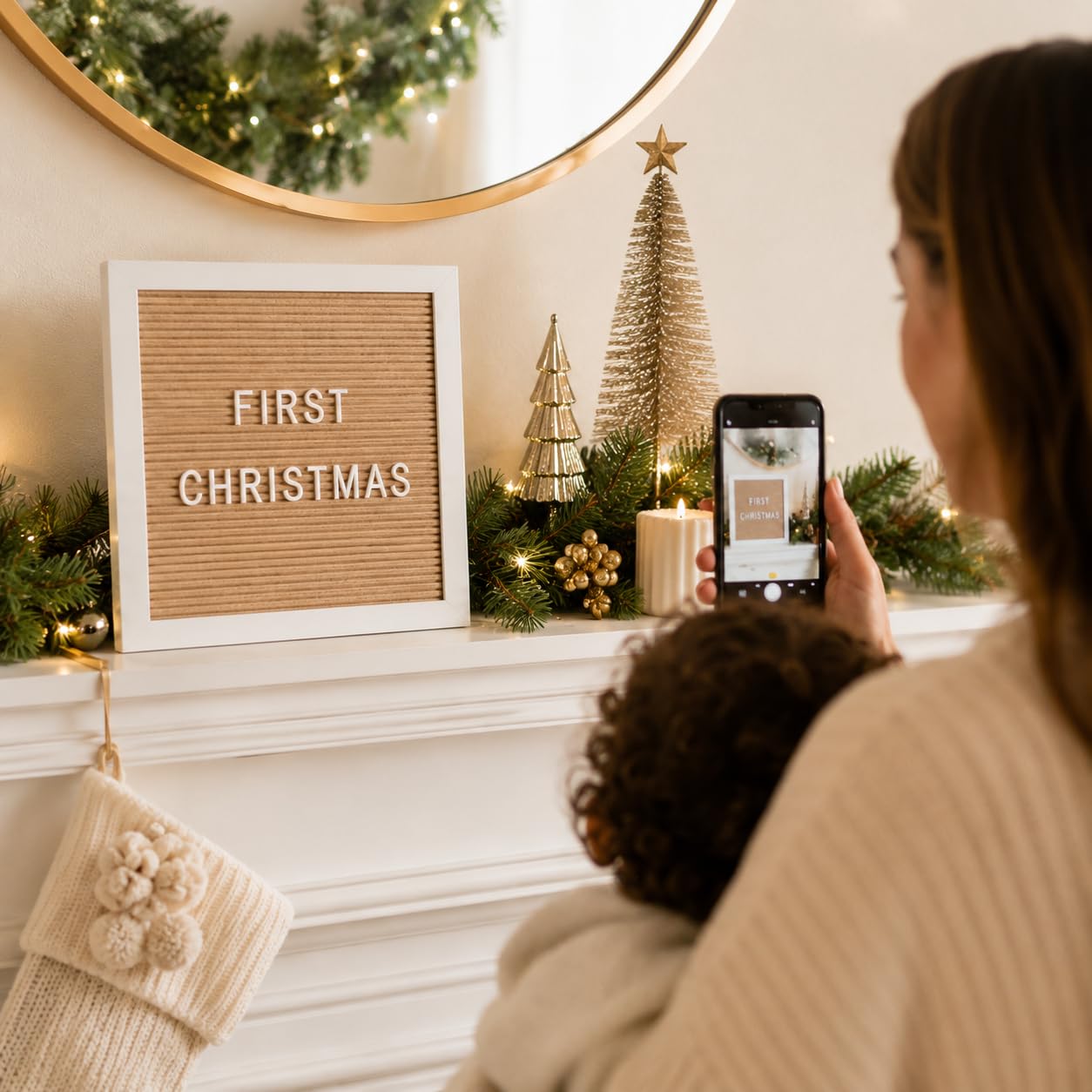 Kate & Milo Letterboard, Taupe, Classic Wooden Letterboard, Baby Keepsake Photo Prop, Taupe Letterboard Keepsake For Meilensteine, Gender Neutral Nursery Decor, Baby Announcement Prop