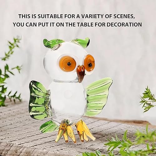 Miniatura 9 de TEHAUX Figura de búho de cristal coleccionable, figuras de estatua de búhos, escultura de búhos, figuras de búho, figuras de búho, figuras de