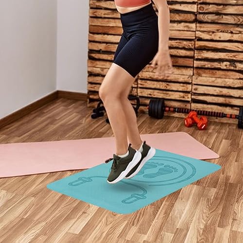 Miniatura 10 de kowaku Alfombrilla de ejercicio de fitness para saltar con cuerda, protege suelos y equipos, alfombrilla de saltar para entrenamiento en interiores