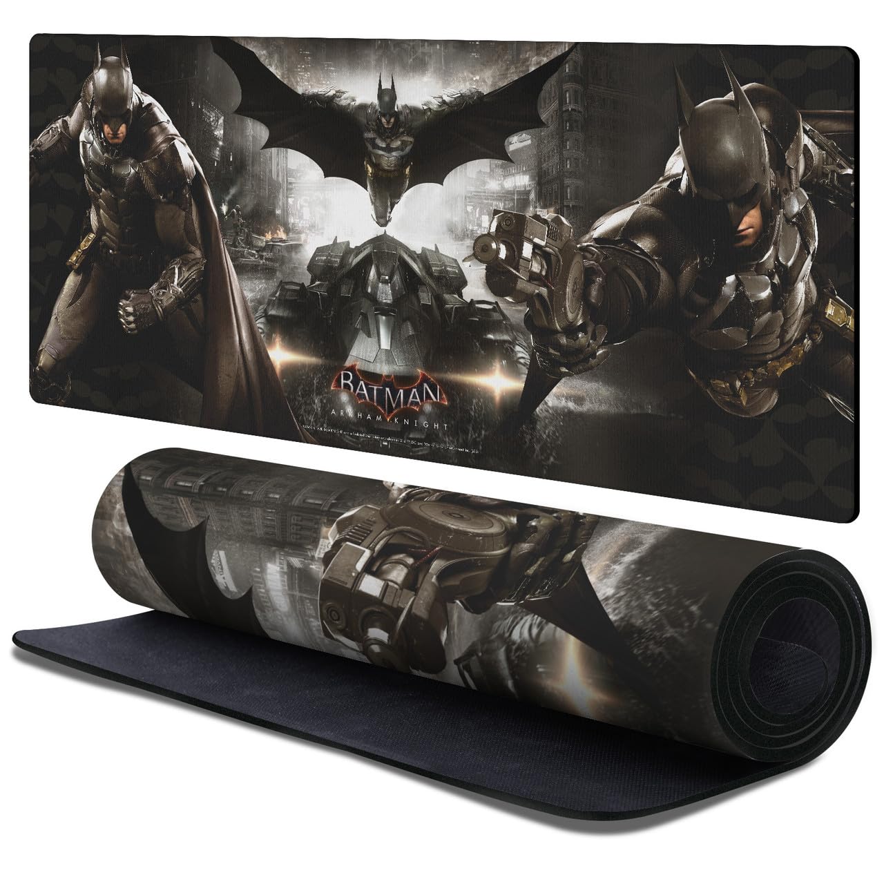 Head Case Designs Officially Licensed Batman Arkham Knight Key Art Graphics 37.4 x 15.75 x 0.16 inches (900 x 400 mm) - XL Gaming Office Desk PC Keyboard Mouse Mat Pad