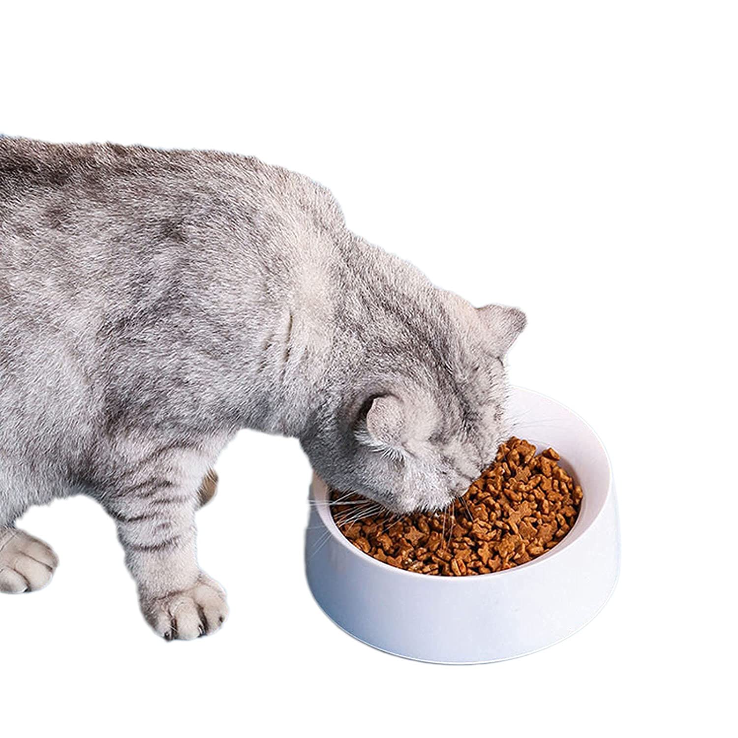 Gamelle pour Chat,Pesage des Aliments Bol Chat,Fond en Caoutchouc Antidérapant Chat Accessoire Gamelle Anti Debordement Écran avec LCD
