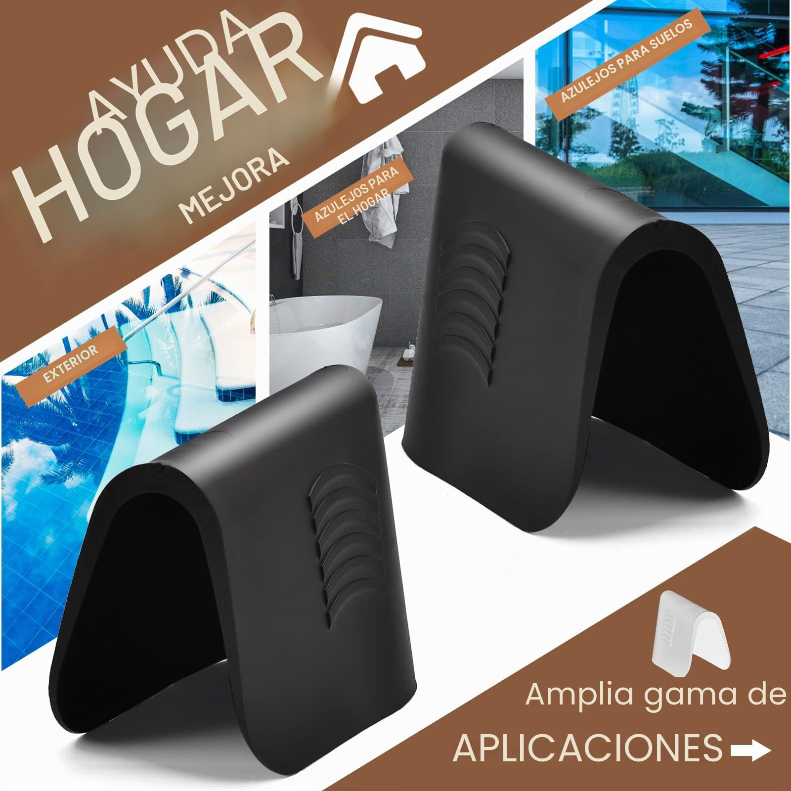 2PCS Herramientas para Sellado de Calafateo, Raspador de Lechada, Herramienta Juntas Calafateo Removedor de Calafateo para la Cocina del Cuarto de BañO (Negro)
