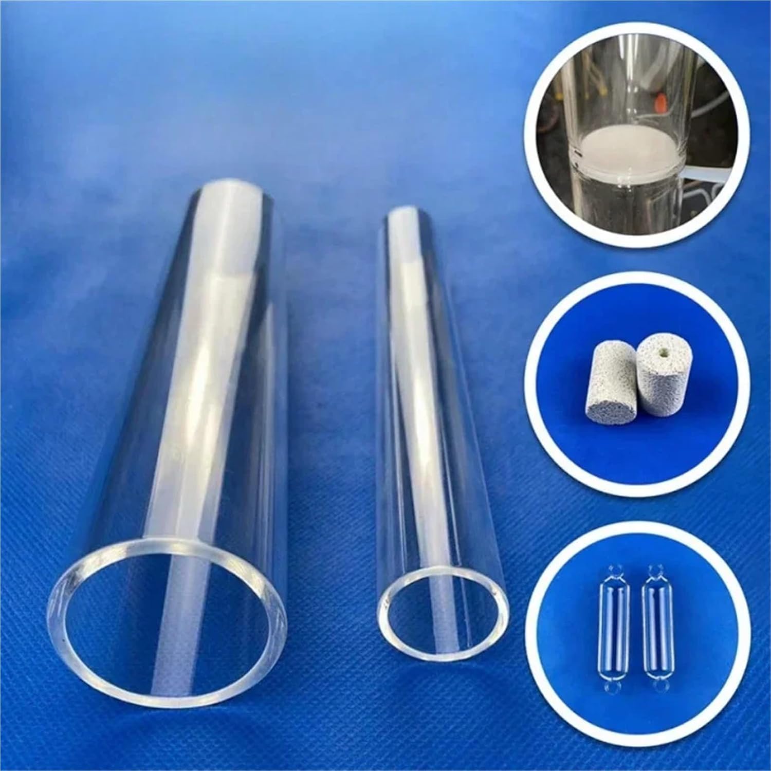 1PC/High Temperature Resistant Quartz Glass Heating Tube for Tube Furnace/Scientific Research/Laboratory(24mm)