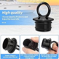 Vista 4 de Tapón de drenaje de PVC para buques T-H-Mar-ine de repuesto para desagües de 1-12 pulgadas a través del casco, el tapón de drenaje de barco a