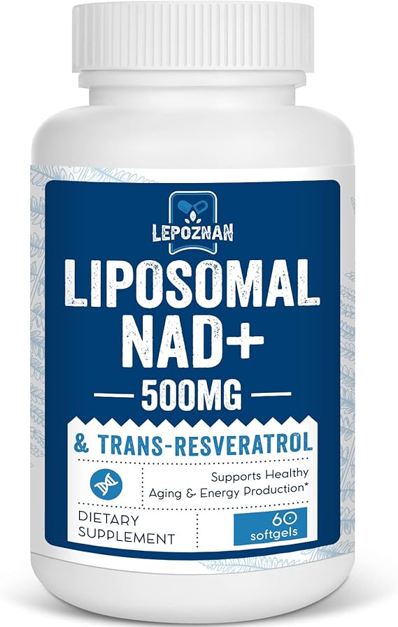 Liposomal NAD+ 500 mg + TransResveratrol 300 mg, Superior Absorption