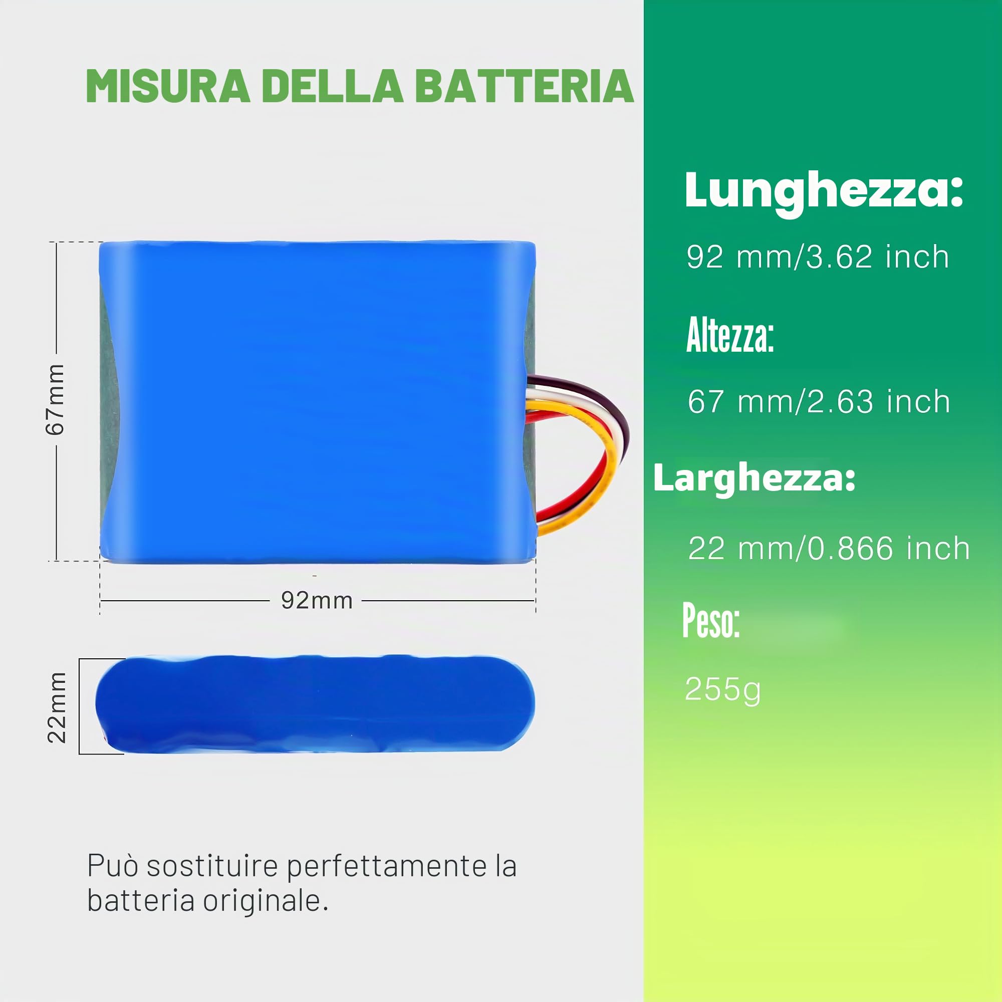 BLESYS 3500mAh Batteria per Gardena Sileno City 250 500 (2017,2018) Sileno Life, Batteria di Ricambio per Robot Tagliaerba Husqvarna 589 58 62-01,584 85 28-02 [18,5 V 65 Wh]