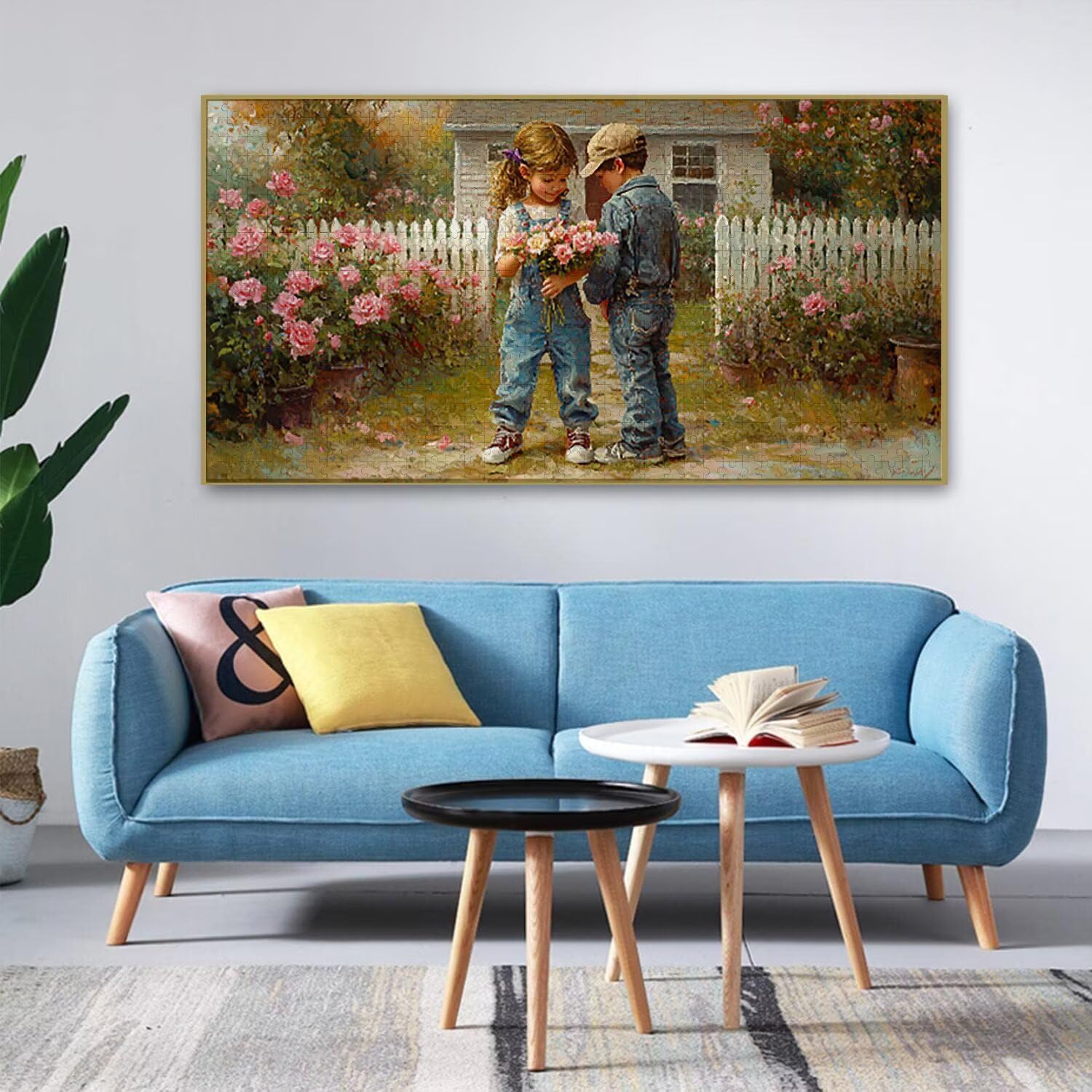 Puzzle de Madera para Adultos 900 Piezas - Niños de Granja, Obra de Arte de Juego de Rompecabezas para Adultos, Puzzle de Impresión de Alta Definición Multicolor, Pasatiempo Creativo Regalo b-756