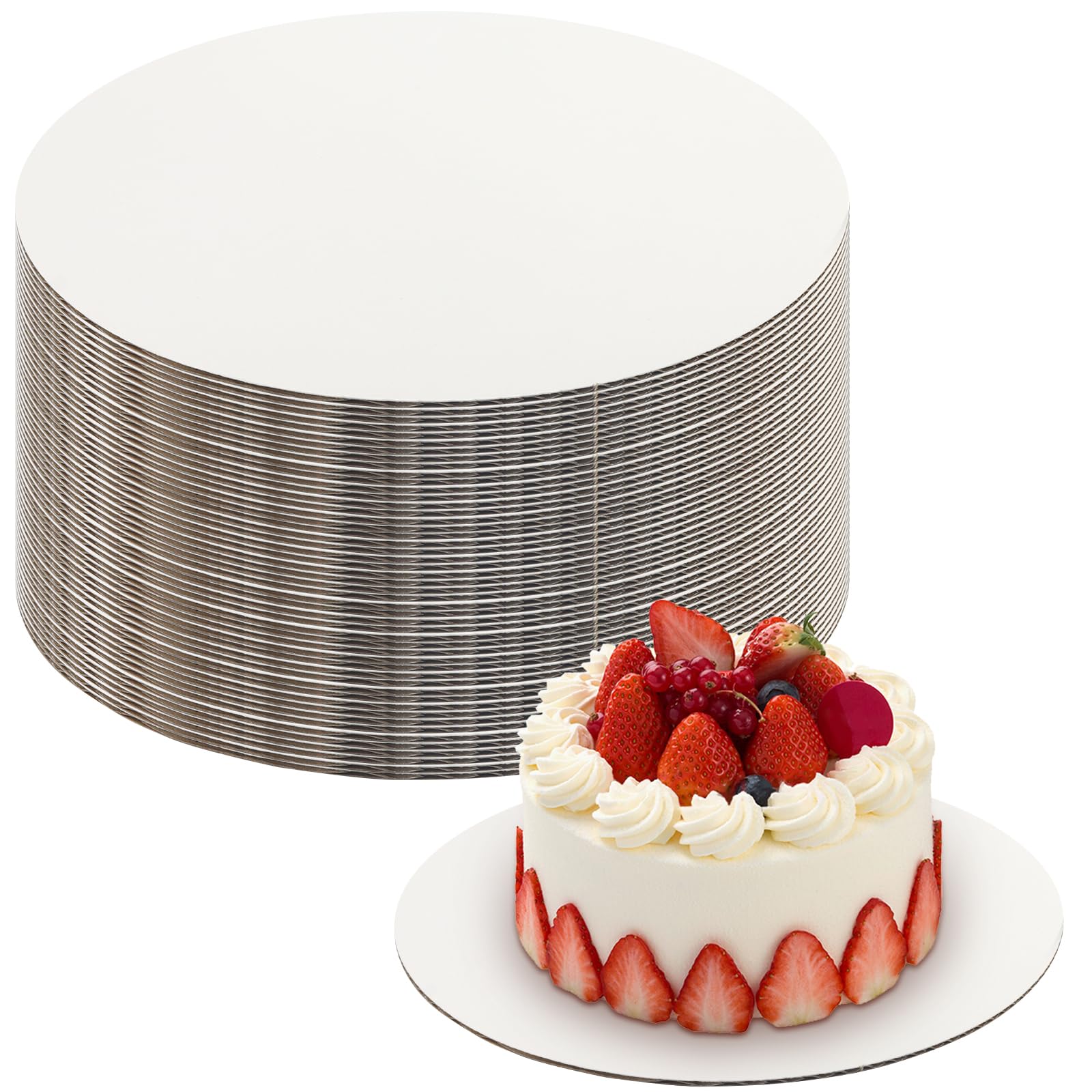 Planche a gateau ronde 20 cm lot de 50 supports blancs pour patisserie