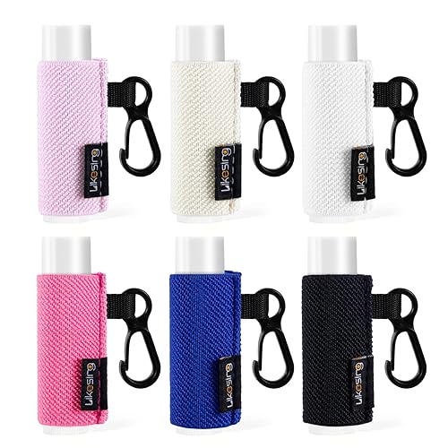 Vista 18 de Soporte de Llavero para Bálsamo Labial, Soporte para Bálsamo Labial Funda para Lápiz Labial con Clip, Regalos de Brillo Labial Elástico para Amigos