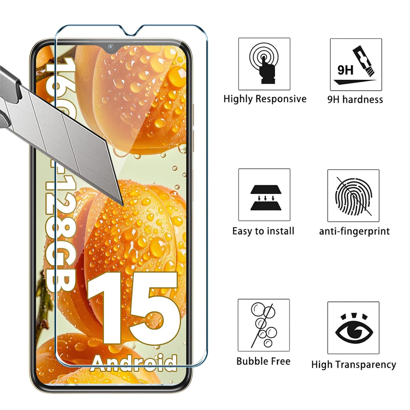 Teléfono Oukitel Cover For Oukitel C61 Pro(6.88") Case + Screen Protector(2 Pack), Ultra Thin Silicone Cover Shockproof Bumper Anti-Scratch Case With Phone Oukitel Phones