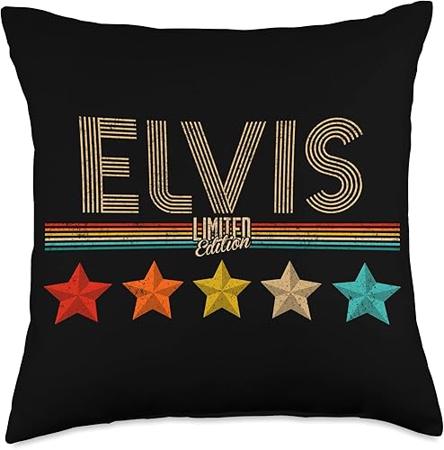 Elvis Name Limited Edition Shirts & Gifts T Name - Almohada Elvis de regalo para camisa de cumpleaños, 18 x 18 pulgadas, multicolor