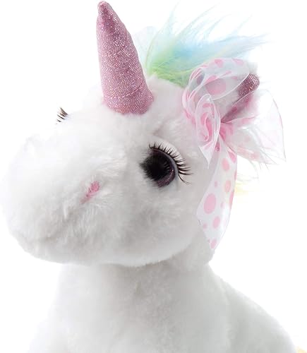 Miniatura 4 de The Petting Zoo Regalos de peluche de unicornio para niñas, teñido anudado arcoíris y unicornio Lash'z