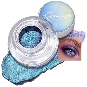 FOCALLURE Duochrome Chameleon Eyeshadow, Color Shifting Metallic Pigment Eyeshadow Palette, Multichrome Eye Makeup, Multi-Reflective Finishes with Long-Lasting Color, Unicorn Tear