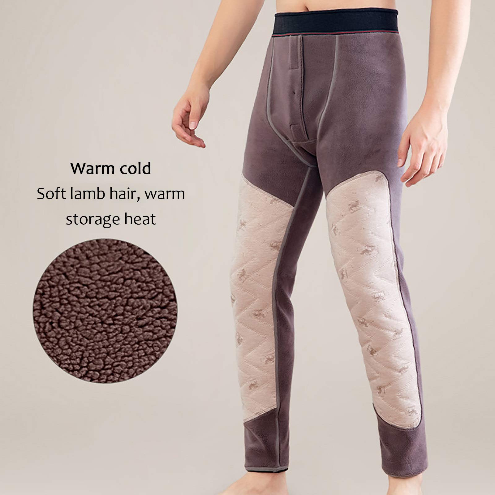 G&F Uomini Pantaloni Termici Mutandoni Caldo Biancheria Intima Livello Base Inverno Plus Velvet Pantaloni Leggings (Color : Black, Size : XL)