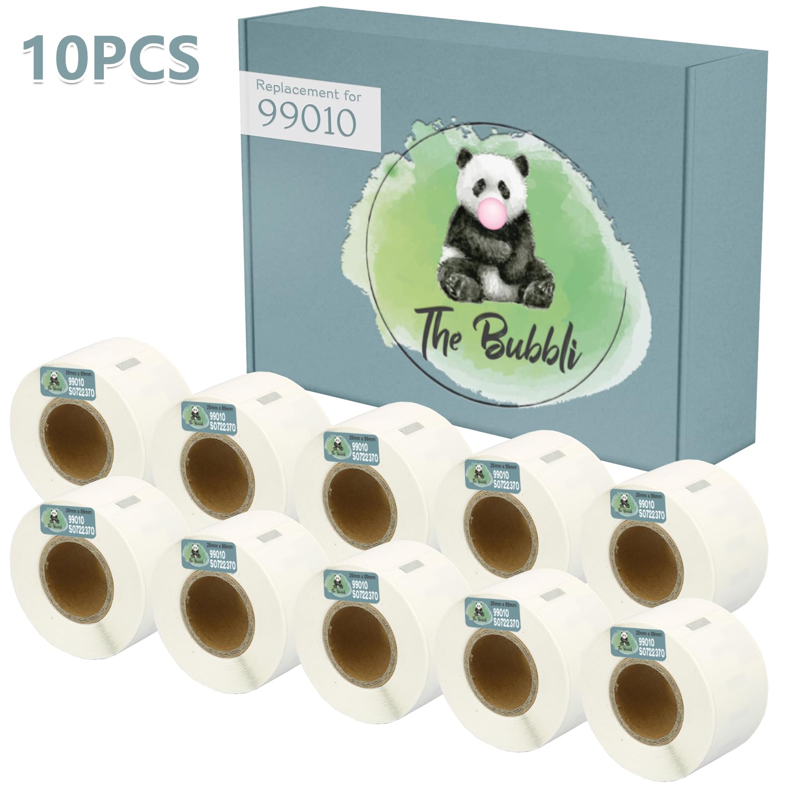 28x89mm 99010 Address Shipping Labels, Permanent Adhesive Compatible for LabelWriter 4XL 450 400 330 320 310 Twin Turbo Duo SLP 450 430 420 400 240 220 200 120 100 Pro Plus, 1300 Labels (10 Roll) — image 1
