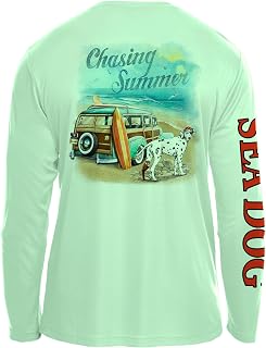 Chasing Summer UPF50 UV Sun Protection Long Sleeve Shirt 100% Microfiber Polyester - Designed & Printed in USA