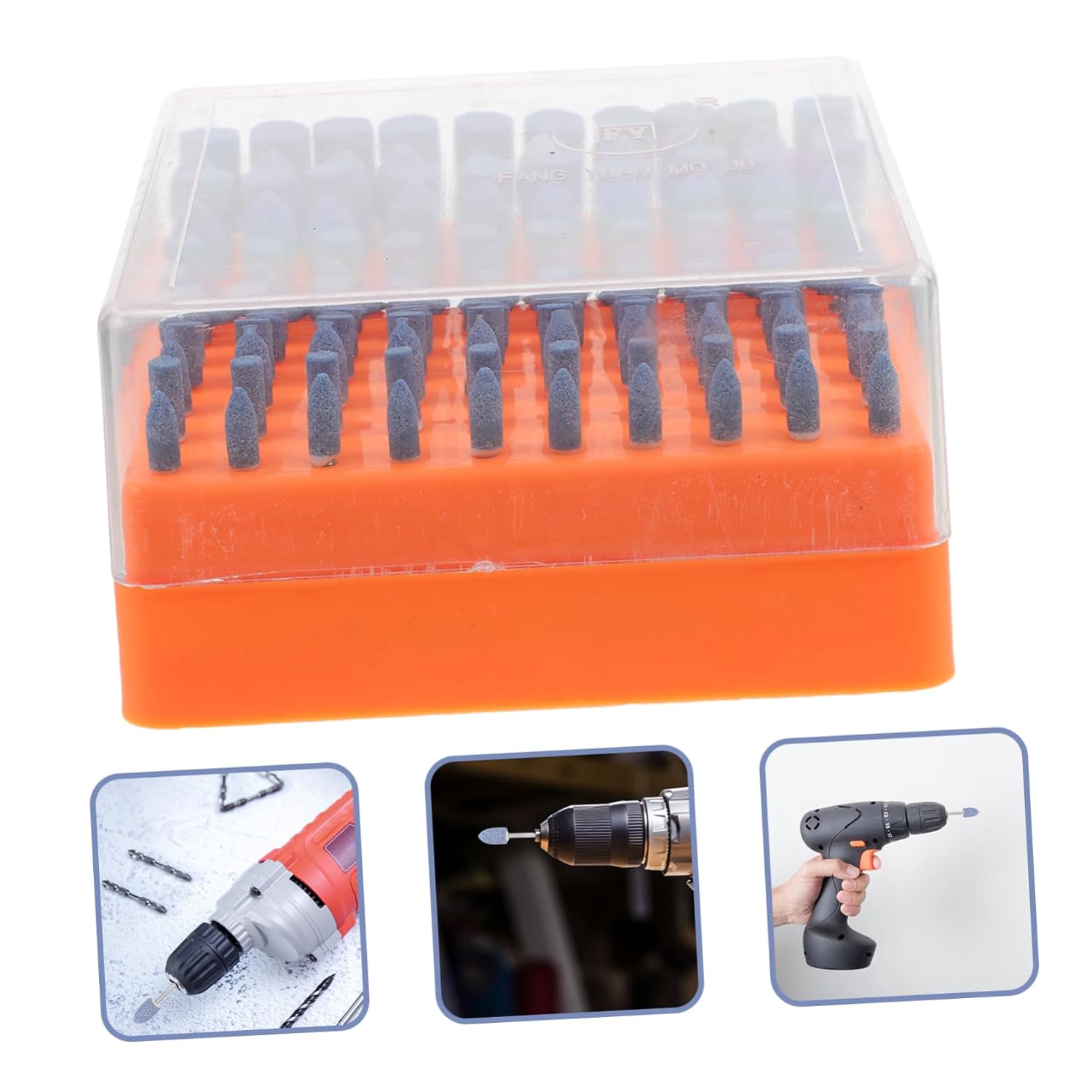 PRETYZOOM 100pcs Abrasive Polishing Bits Versatile Grinding Wheel Tools for Rotary Applications Includes Various Shapes and Zirconium Material