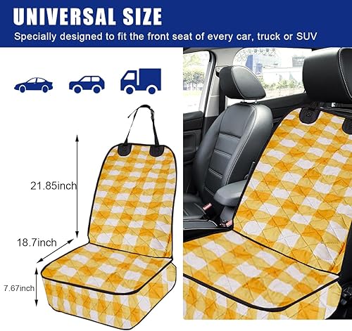 Miniatura 8 de Ziciner Funda para perro para asiento delantero de automóvil, 600D impermeable, protector de asiento contra la piel y la suciedad, funda duradera