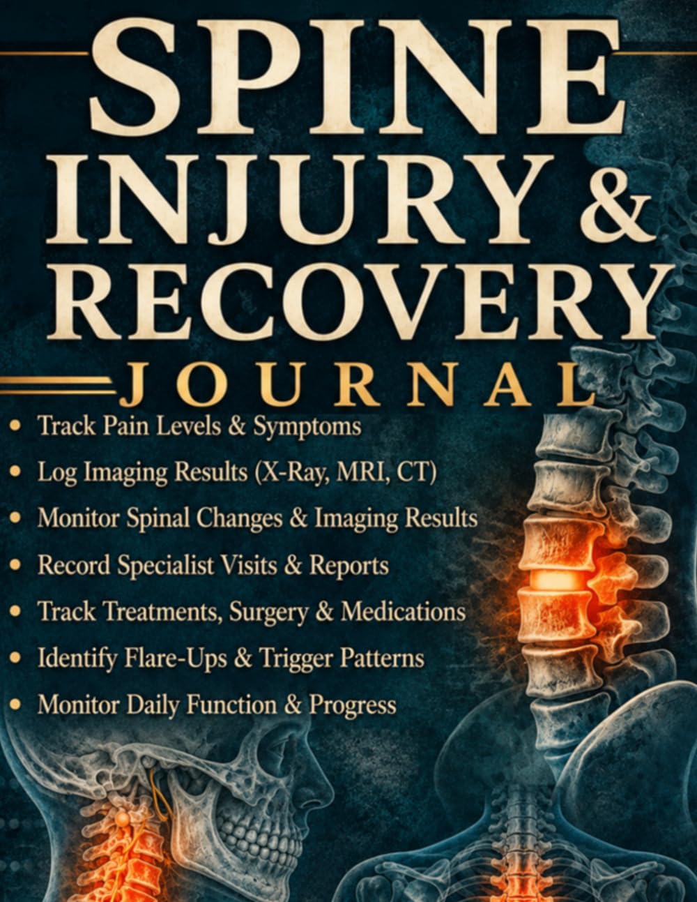 Spine Injury & Recovery Journal: Track Symptoms, Imaging, Treatment, Surgery, Medications & Daily Function