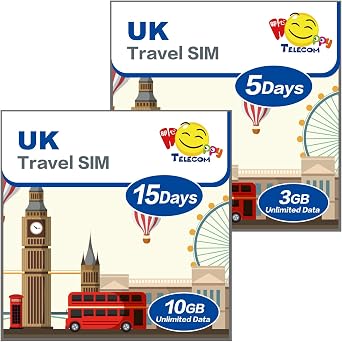 Happy Bundle UK 15Days 10GB + UK 5Days 3GB | Support Google, Whatsapp,Facebook and More