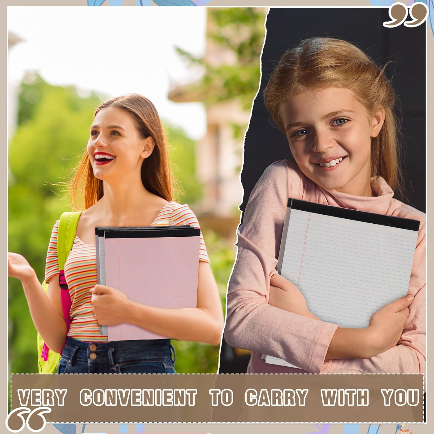 Fuutreo 8 Pcs 8.5'' x 11'' Colored Legal Pad 50 Sheets Per Writing Pads Narrow Ruled Notepad Perforated Writing Notepad Office Supplies for College Office Business (Pastel Color) - Image 5