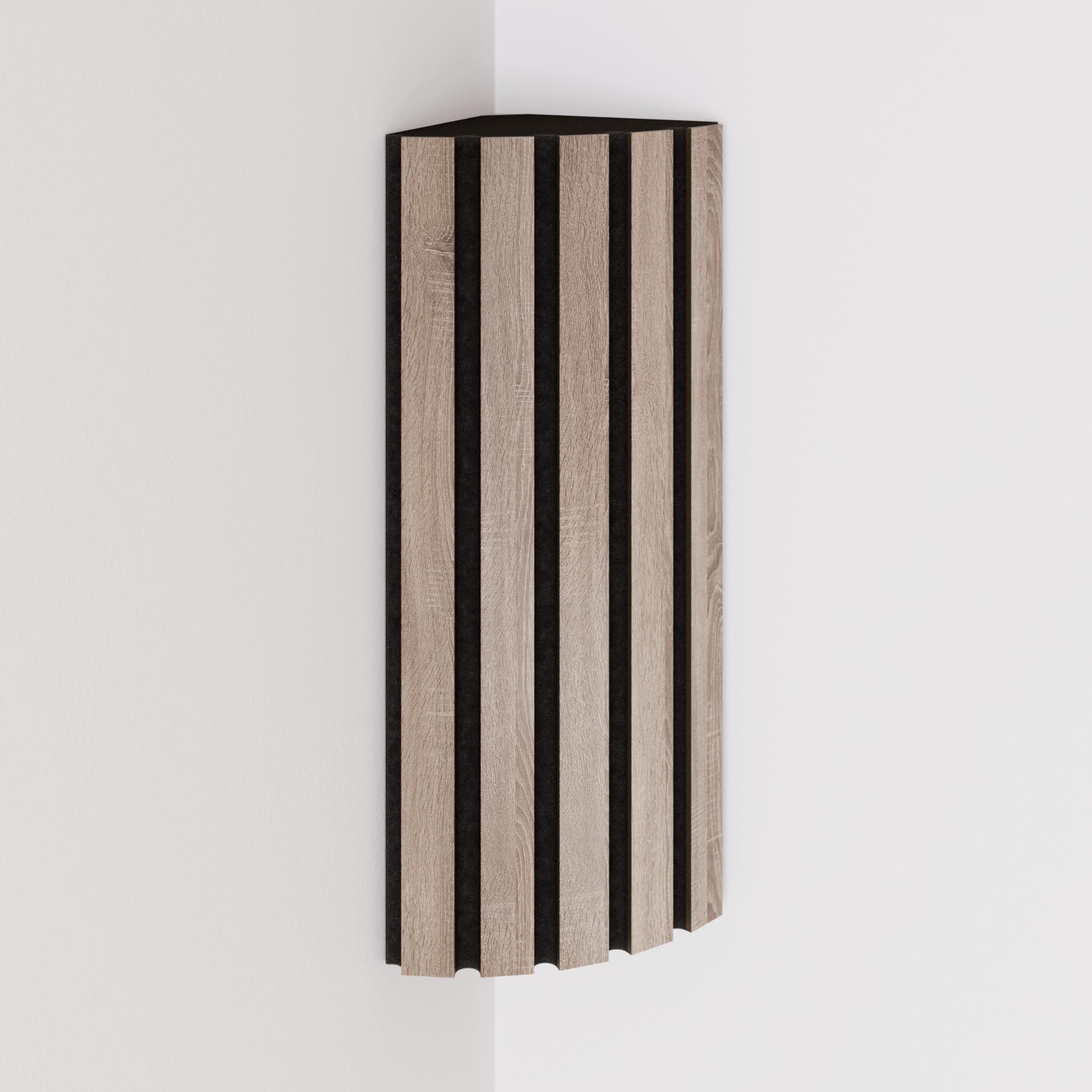 Pack de 2 trampas acústicas para graves de esquina | Absorción de bajas frecuencias para estudios/teatros | 50 × 23 cm | Insonorización - Absorción - Difusión | Color: [x2 POLETRAP | Sonoma]
