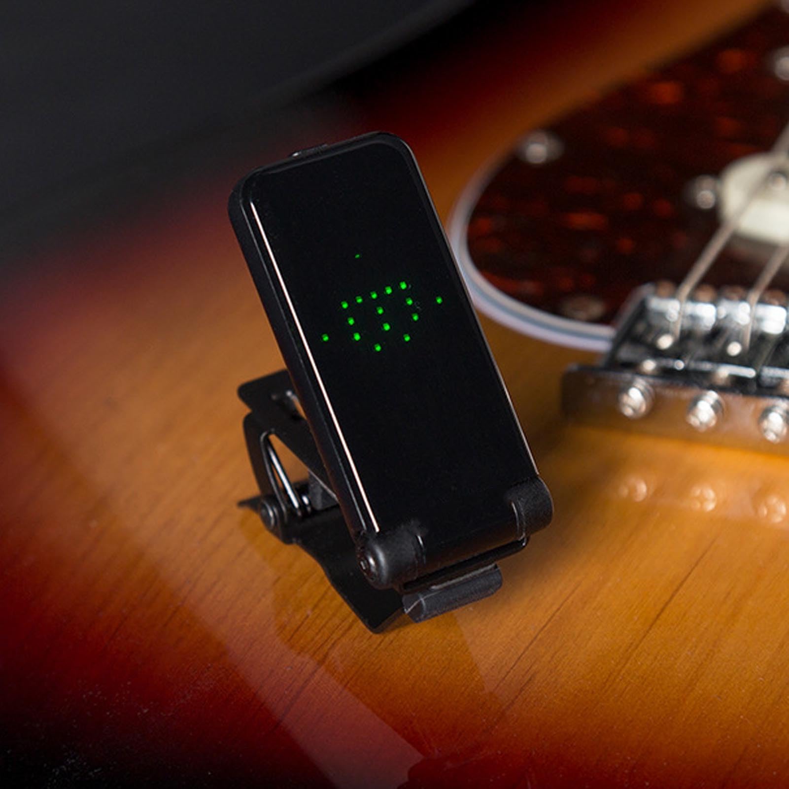RiToEasysports Accordatore per Chitarra, Rotazione di 360 Gradi da 435 HZ a 445 HZ Accordatore a Clips con Display a LED Luminoso per Chitarra Elettrica Acustica, Basso, Violino
