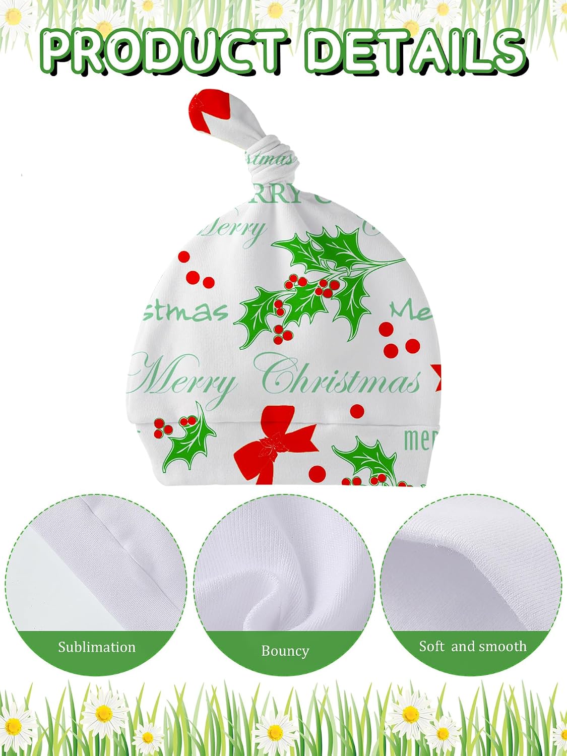 Newborn Baby Hats Mittens Set Blank Sublimation Infant Baby Hats White Newborn Beanie Soft Mittens for 0-12 Months (24)