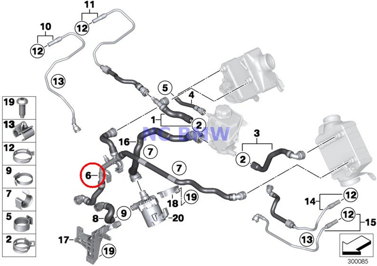 BMW Genuine Boost Air Cooling System Coolant Hose 650i