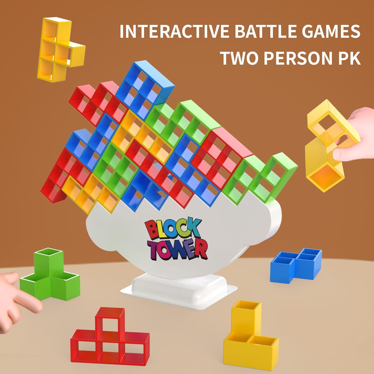 48 Pcs Large-Sized Balance Stacking Blocks Game - Perfect Toys for Kids & Family - Ideal for Family Fun and Stack Game Play