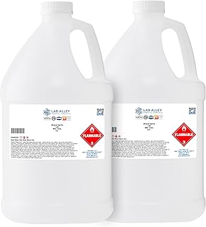 Lab Alley Mineral Spirits Lab Grade, 2 Gallons, Ideal for Paint Thinning, Inks, Adhesives, Cleaning, and Degreasing Applications