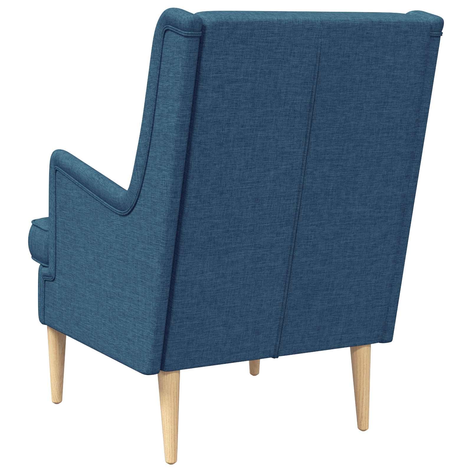 Sillón moderno de tela azul con marco de madera y metal, diseño ergonómico, giratorio y ajustable, ideal para salón, dormitorio u oficina, relajante y elegante