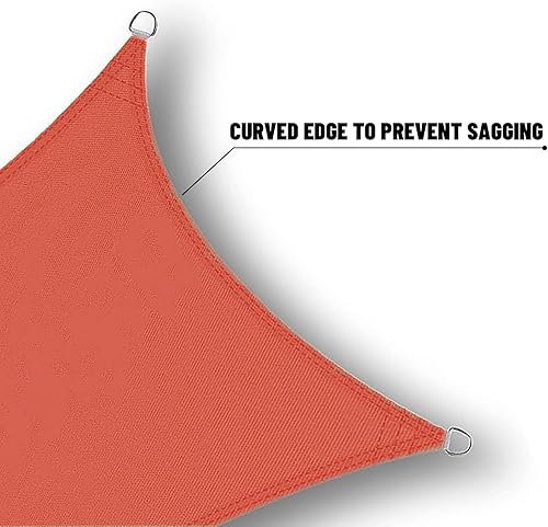 Miniatura 4 de SUNNY GUARD Toldo impermeable de 9' 10" x 13', rectangular, color naranja, rojo, bloqueo UV, para patio al aire libre, jardín