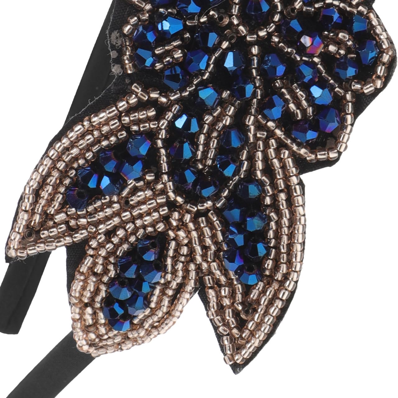 Beaupretty Retro 1920s Hairband Flapper Headpiece with Leaf Design, Rhinestone Beadwork for Women's Theme Party