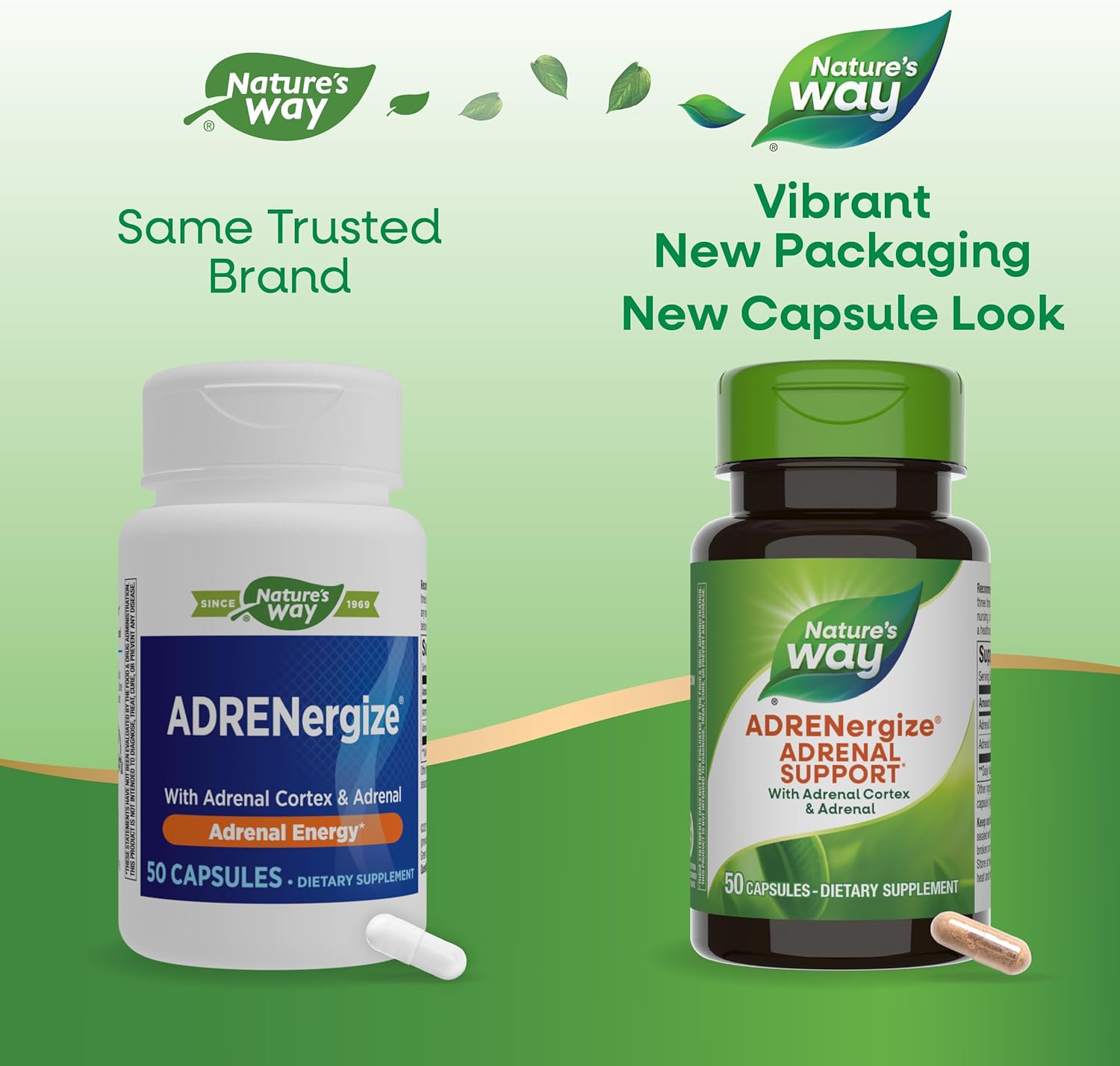 Nature's Way ADRENergize, Adrenal Support*, No Gluten, 50 Capsules (Packaging May Vary) - Image 2