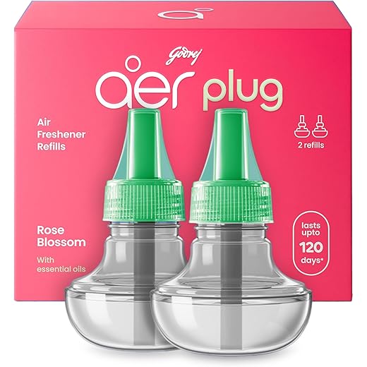Godrej aer Plug Air Freshener Refills Rose Blossom 20ml