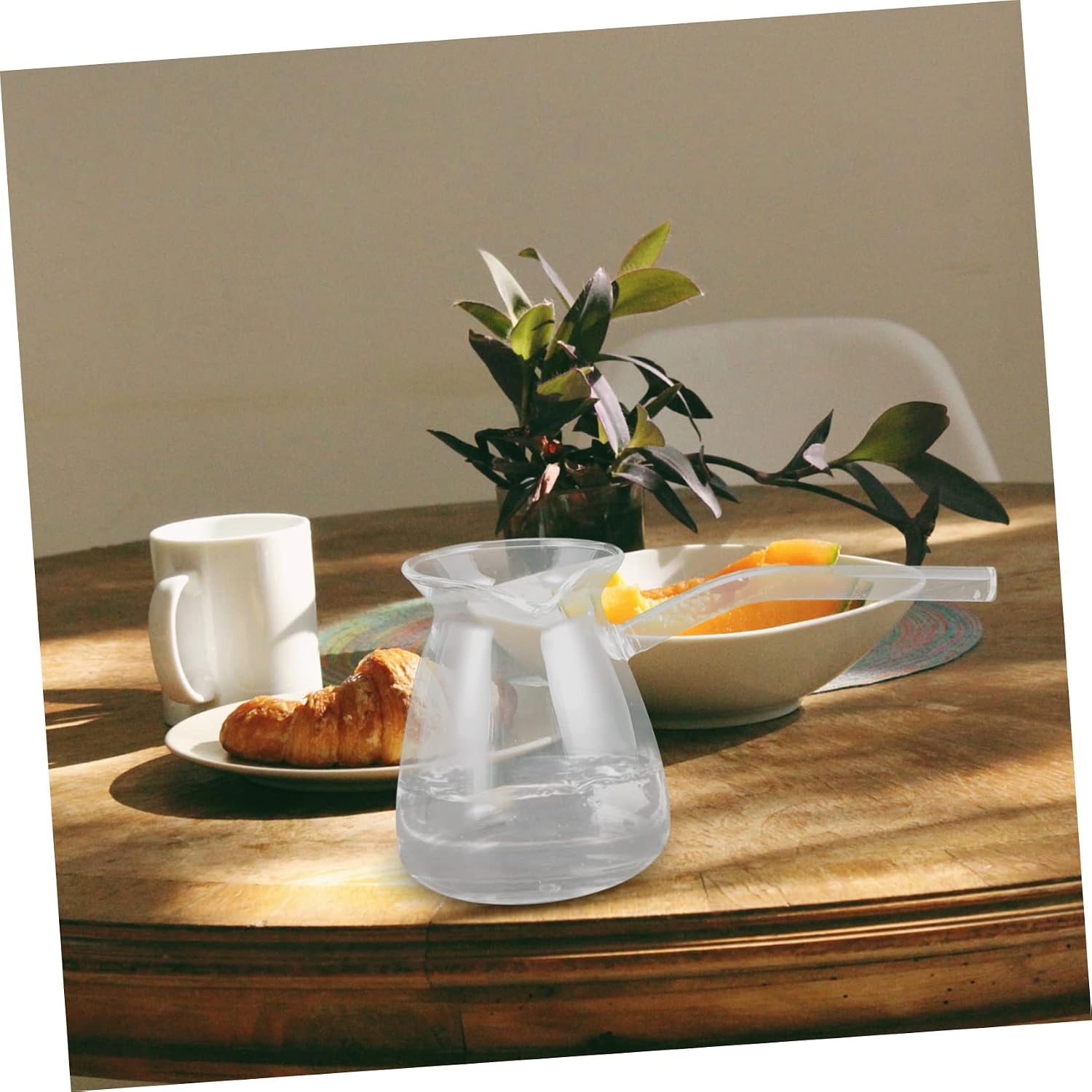 Garneck Thick Glass Teapot with Comfortable Grip Heat Resistant Design for Induction Cooking for Coffee and Milk Capacity for Home Use