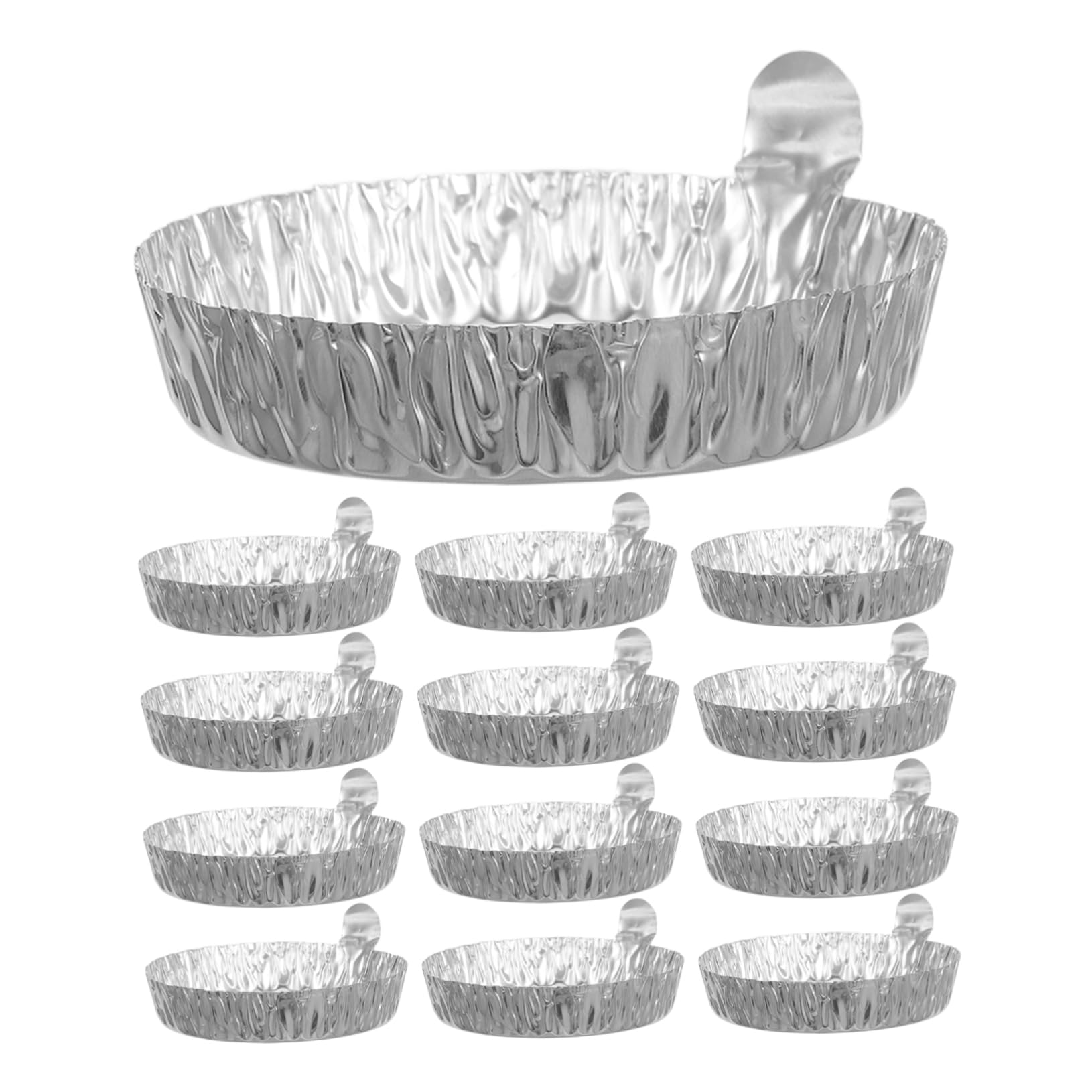 Luxshiny 50pcs Aluminum Foil Weighing Dish Finish Measuring Small Dishes Tin Trays Large Lab Weight Aluminum Foil Weighing Tray Storage Trays Sample