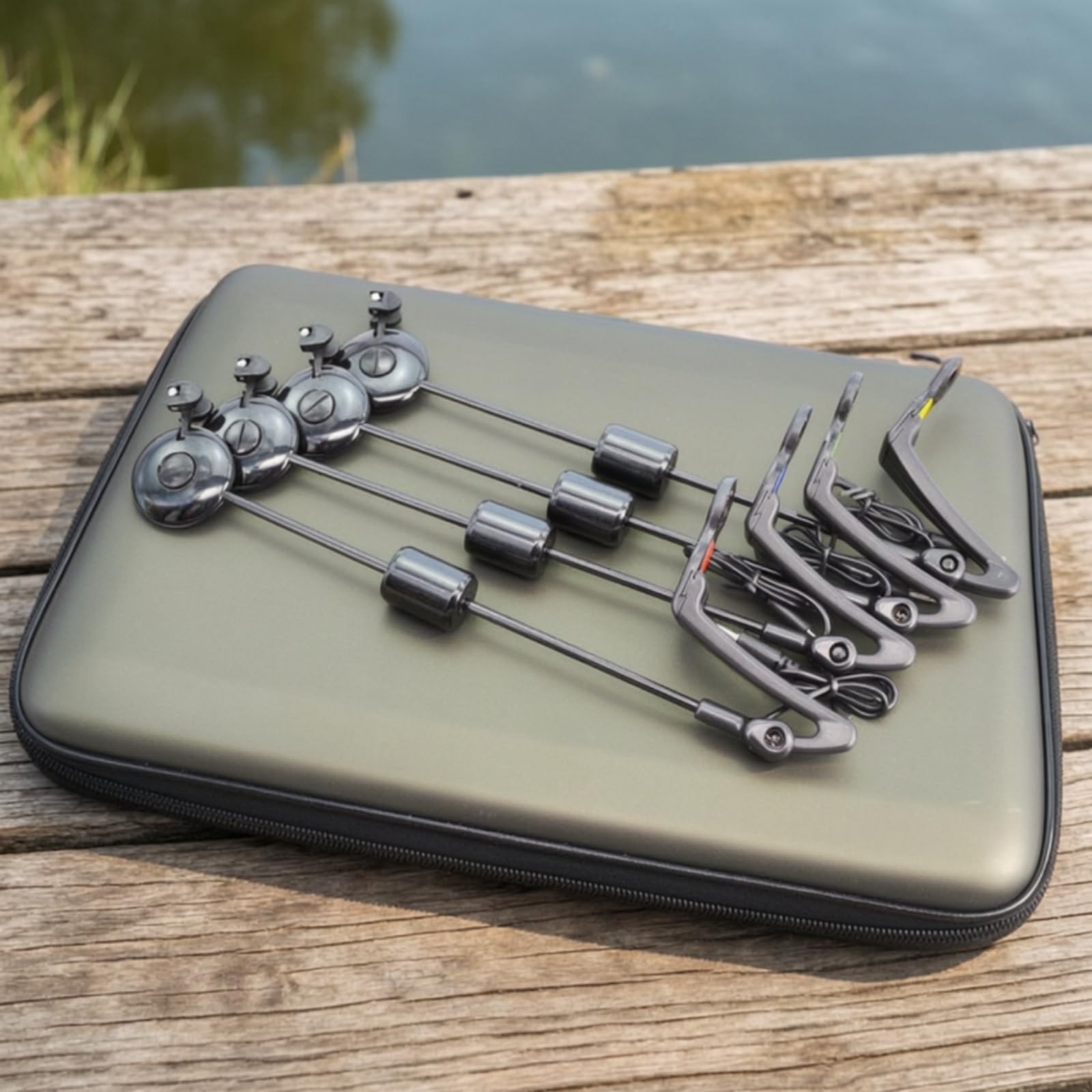 Accesorio Sacudidor para Caña con Indicador y Alarma Electrónica con Cuerpo y Peso Corredizo para Sensibilidad Ajustable Acuado para Pesca en Aguas