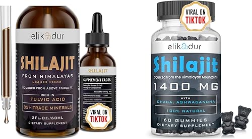 Gomitas SHILAJIT y gotas líquidas SHILAJIT