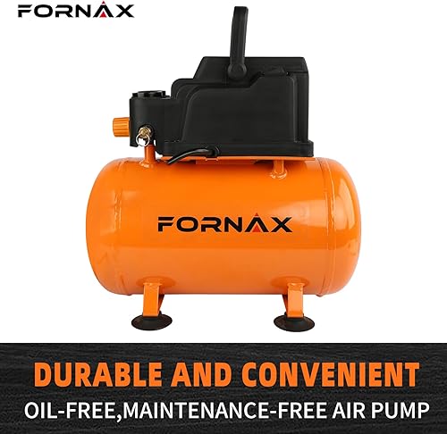 Miniatura 2 de FORNAX Compresor de aire portátil de 3 galones, compresor de aire para perritos calientes de 110 PSI, sin aceite