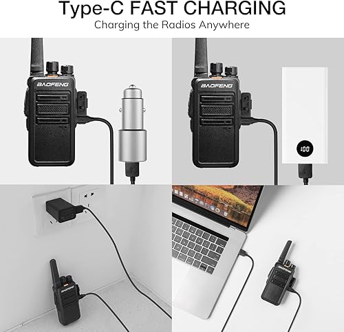 Miniatura 3 de BAOFENG GT-68 Walkie Talkies para adultos, radios bidireccionales de largo alcance, batería de 1500 mAh con carga USB, portátil recargable Walky