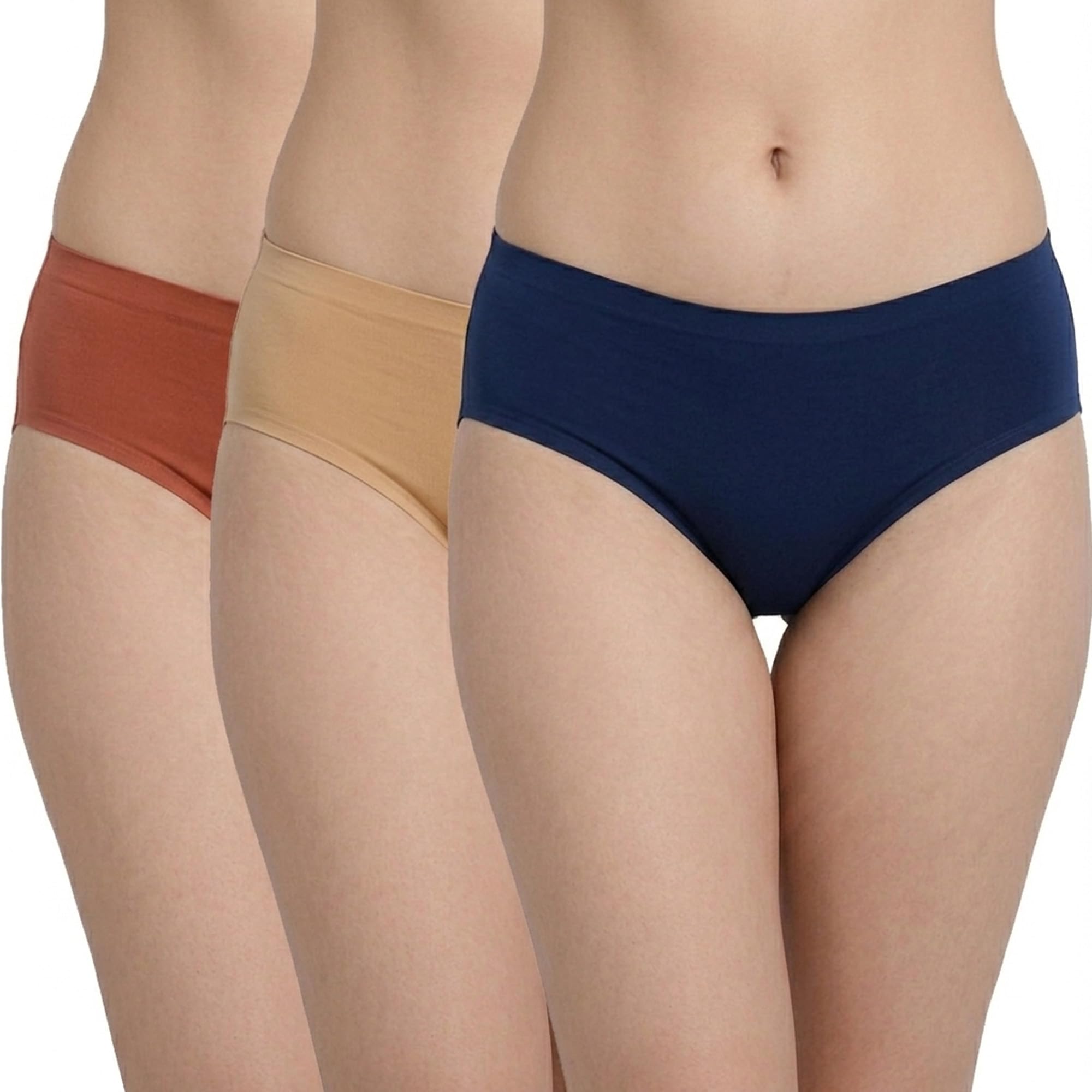 neva Women’s Stitchless Bonded Hipster Panty | 3 Pack | Microfiber Elastane | Lightweight & Breathable | Super Stretch | Cotton Lined Crotch |-picture-19